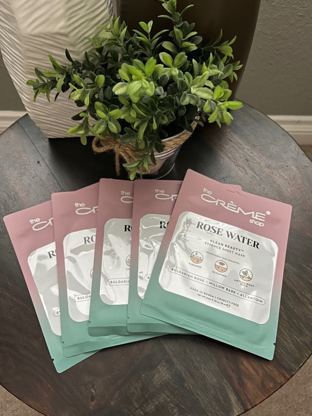The Crème Shop Rose Water Klean Beauty Essence Sheet Mask